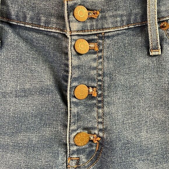 J Crew Full-Length Flare Leg 5 Button Stretch Jeans 30 Size 10 Blue - Picture 6 of 13